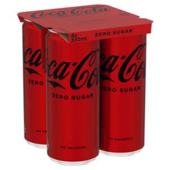 Picture of 330 Coke Zero Sleek Can Multi 4pk x6 DRS